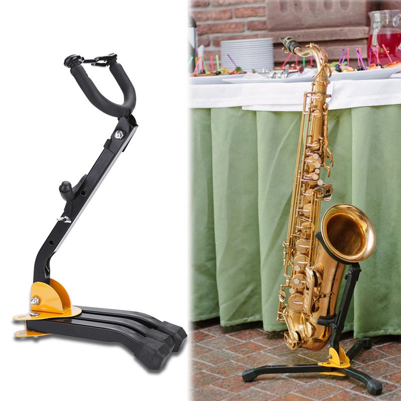 Saxophone Stand Set, Foldable Saxophone Holder for Alto Tenor Saxophone,