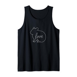 Hamster Love Line Art Cute Small Pet Animal Hamster Lover Tank Top