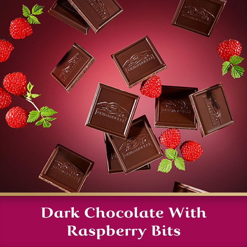 GHIRARDELLI Intense Dark Chocolate Bar, Raspberry, 3.5 Oz Bar