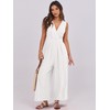 ANRABESS ANRABESS Women Jumpsuits Sleeveless V Neck Elegant Dressy Casual
