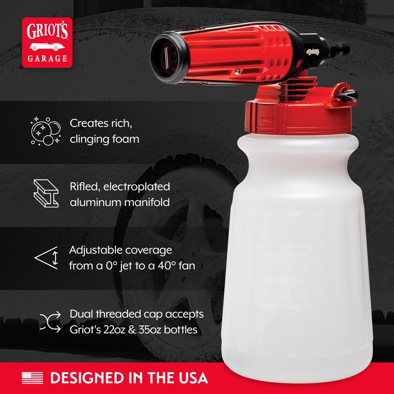 Griot's Garage Brilliant Finish Foam Cannon, for Pressure Washers, Apply