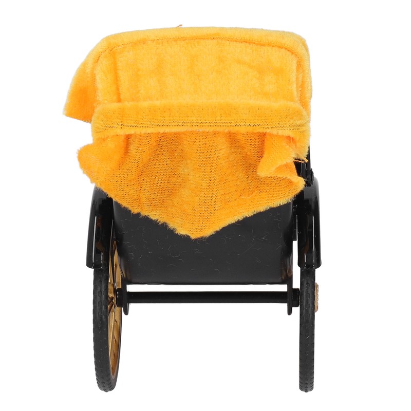 Retro Rickshaw Model Exquisite Details Nostalgic Alloy Simulation Rickshaw Toy