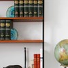 AMOYSTONE Teal Agate Bookends, Large Decorative Crystal Stone Ends 4-6