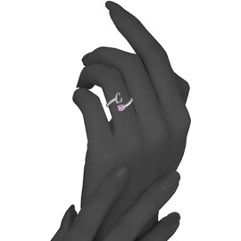 AILAAILA October Initial Birthstone Rings for Women Adjustable Dainty Letter Ring Stackable Stacking Ring for Mother Daughter Birthday Jewelry Gift K