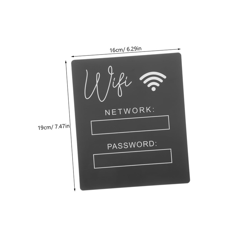 Zerodeko Acrylic WiFi Password Sign for Guests Unfinished Stylish WiFi