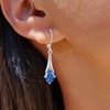 ABIGY Women's Drop Earrings 925 Sterling Silver December Birthstone Earrings