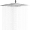 RALANDA 10 Inch Square Rainfall Shower Head, Ultra Thin, Chrome,