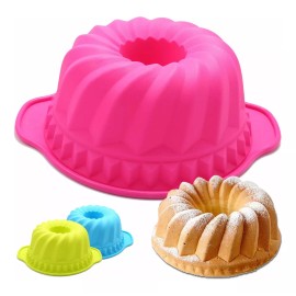 Innova Market Molde De Silicón Rosca Chiffon Pan Gelatina
