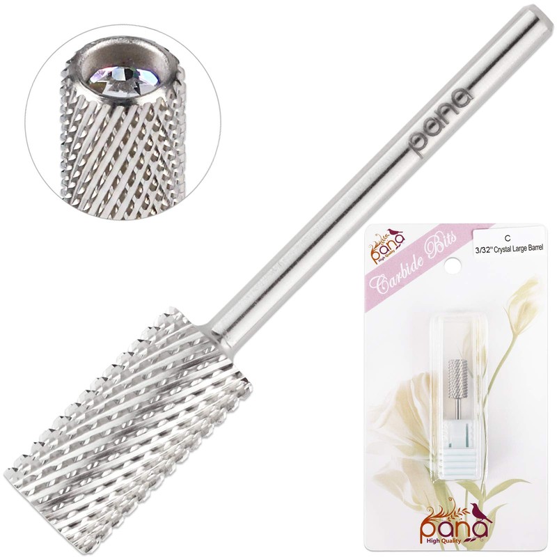 PANA Crystal Top Nail Drill Bits - 3/32'' Large Barrel