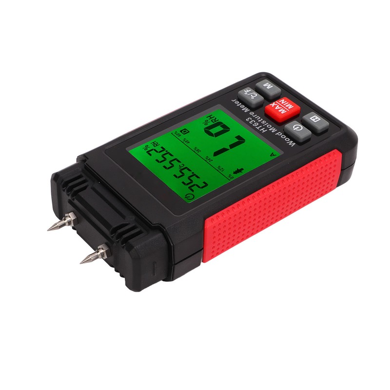Wood Moisture Meter Multifunctional Digital Moisture Detection Tester for Firewood