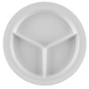 G.E.T. CP-530-W, Supermel Collection, White 9" 3-Compartment Melamine Plates (Pack