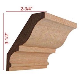 Red Oak Crown Moulding 3/4" x 4-1/2" x 95" EWCR18