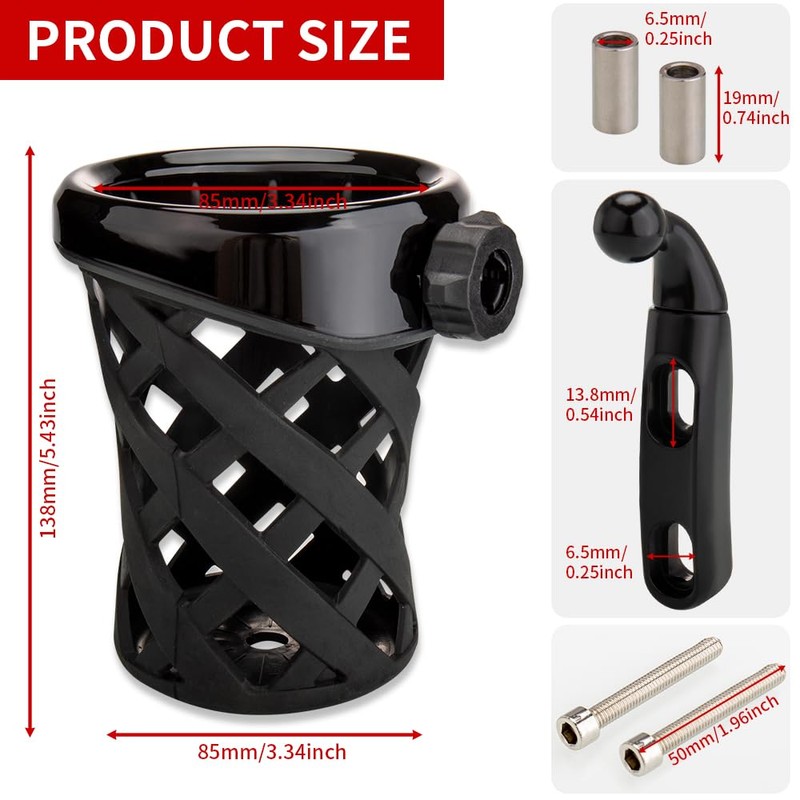 Goldwing GL1800 Motorcycle Handlebar Cup Holder Water Bottle Drink Holder
