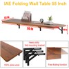 IAE Floating Wall Mounted Folding Table Desk with Pine Wood,55"