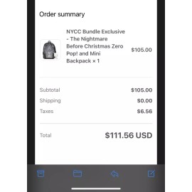 Loungefly NYCC Zero Mini Backpack Loungefly and POP Nightmare Before Christmas BUNDLE
