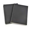 Chstarina 2pcs A5 Sketchbook Spiral Bound Black Sketch Book Kraft