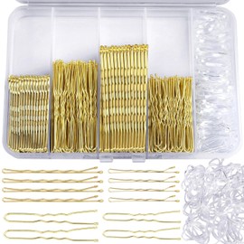 300pcs Blonde Bobby Pins Hair Pins, 100 Bobby Pins Blonde Hair 2" 2.75",100 Hair Pins for Women 2" 2.36", 100 Hair Bands Kit