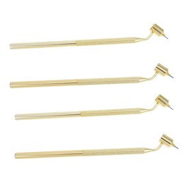 TEHAUX 4pcs Paint Pen Fine Tip Oil Paint Colored Pen Fine Tip Fluid Writer Stationery Artist Painting Tools Precision Masking Golden