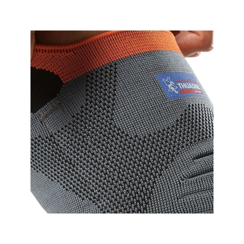 Verstärkte Kniebandage von Thuasne Sport - Grau/Orange - Größe L