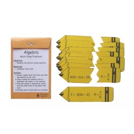 Unbranded Teacher Made Math Center Educational Resource Game Algebra Multi-Step Equations