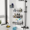 Moforoco 2Pack Flat Hook Shower Caddy Adhesive Replacement, Shower Shelf
