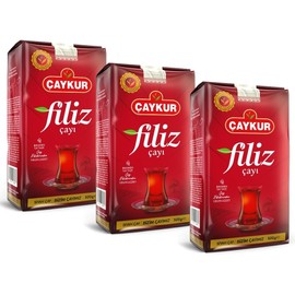 ÇAYKUR Filiz Black Tea, First Harvest Golden Tips, Loose Leaf Premium Tea, Best Flavor 500g / 17.6 Oz (pack of 3)