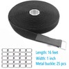 16Ft x 1In Adjustable Cable Straps with 25 Metal Buckles,