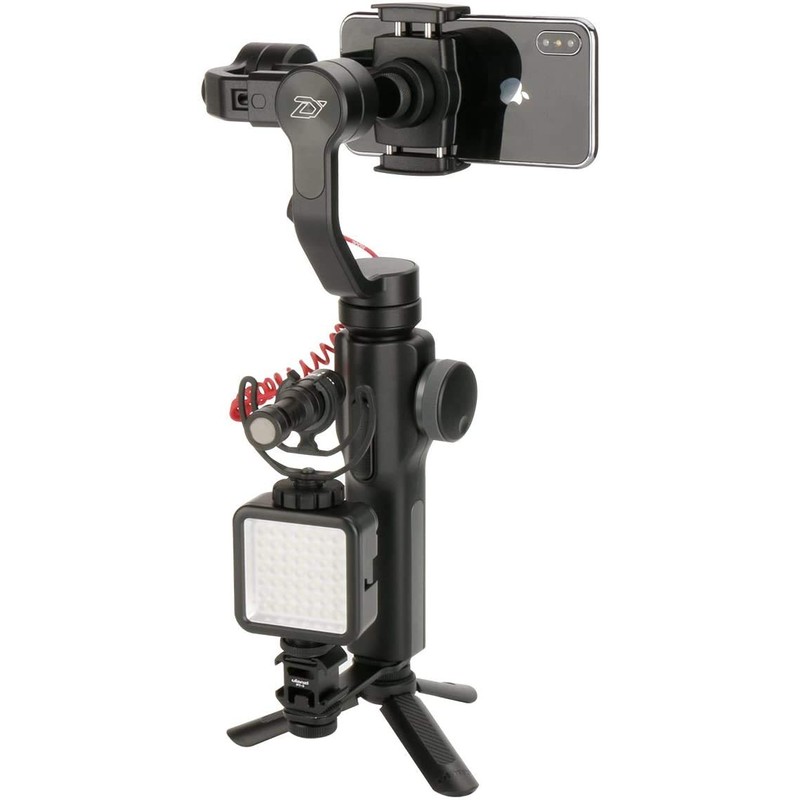 Triple Cold Shoe Mount Gimbal Extension Bracket, Universal Mic Stand