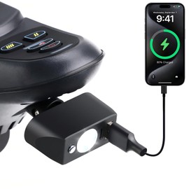 Electric Wheelchair USB Charger with Bright LED Light, 3-Pin XLR Controller Adapter for Night-Time Illumination and Emergency Phone/Tablet Charging
