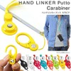 [ハミィ] HandLinker Putto Carabiner ネックストラップ カラビナ (ホットピンク)【ハンドリンカー 落下防止 携帯 スマホ