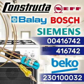 Thermocouple for Gas Cooker 520 mm with the Original Code 230100032 for Beko 00416742 416742 for Bosch for Siemens - MADE IN EU - Warranty 10 Years – MONTERAL