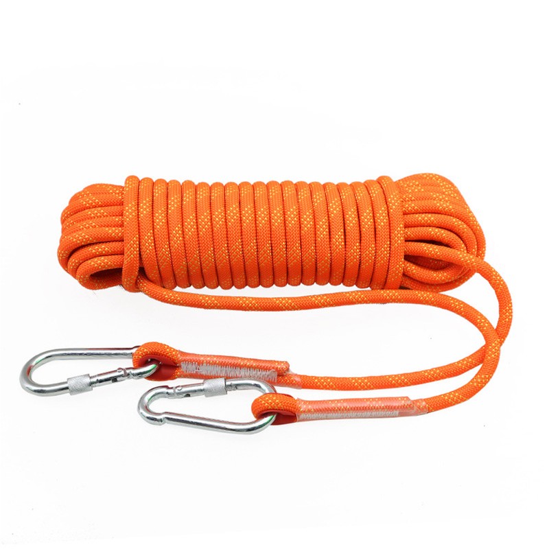 10mm Climbing Rope for Adults with Double Hook Durable for