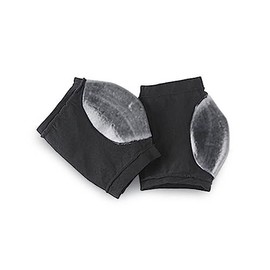 Baluue Nylon Gel Heel Socks Moisturizing Foot Care Sleeve for Dry Cracked Heels Black for Running Walking and Daily Use