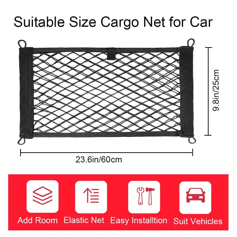 [2 Pack] Cargo Net for Cars RV Trunk Boats Home
