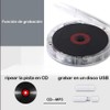 Byttlerom Protable Bluetooth CD Player Transparent Speaker Music with LCD