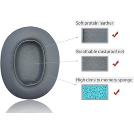 Akkiv replacement ear pad compatible with Skullcandy Hesh3 Hesh ANC Crusher360 Crusher Wireless Hesh Evo Venue ANC Crusher Evo Crusher ANC headset Protein leather and memory foam making (titanium)