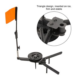 DONGKER Ice Fishing Tip-Up,3 PCS Foldable Ice Fishing Tip-up Flag with Orange Pole Flags for Angler Tackle Accessory Ice Fishing Equipment Gear