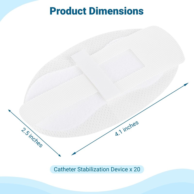 20 PCS Catheter Stabilization Devices, Catheter Stickers for Foley Bag