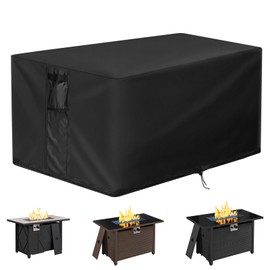 Velfree Fire Pit Cover Rectangle,57 Inch Rectangular Firepit Covers,Waterproof Gas Fire Pit Table Cover - 57 x 22 x 25 Inch