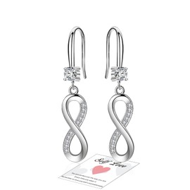 Drop Earrings for Women 925 Sterling Silver Earrings Earrings for Women Dangling Cubic Zirconia Womens Earrings Dangly earrings for women Drop Dangle Earrings Mum earrings for Mother's Day