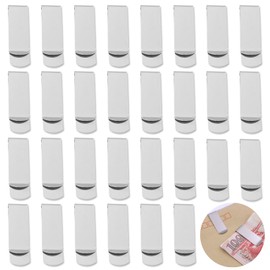 BOSOIRSOU 30 pcs Money Clip, Stainless Steel Wallet Credit Card Holder Cash Clip for Men Women, Business Card Holder Pocket for Front Pocket Minimalist Wallet Clip - Silver