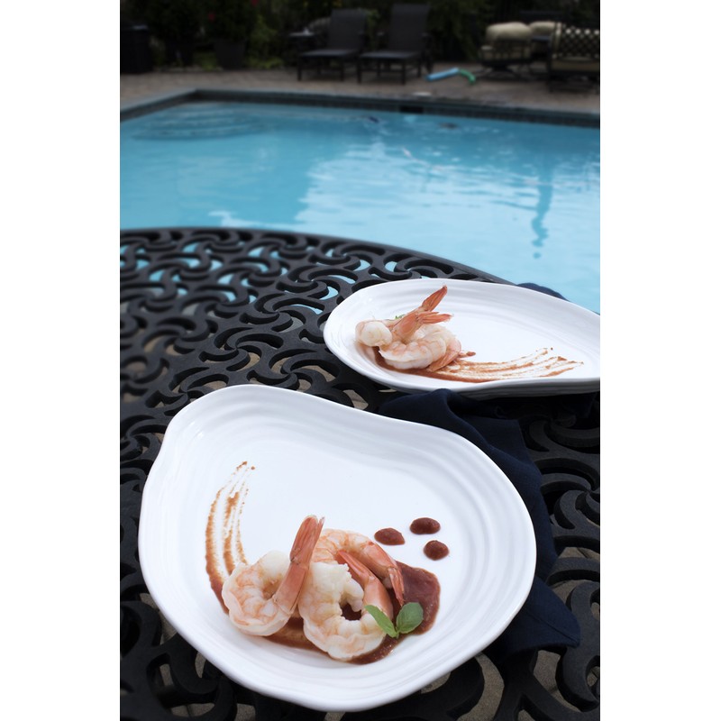 Fortessa Fortaluxe Dinnerware Contexture Ama Plate, 4.5-Inch, Set of 12