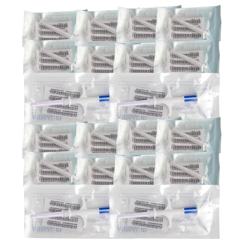 Microchips4Pets | (Eco Set) | (20-Pack +20 QR Codes) |