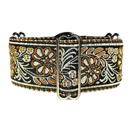 SightHound Gang Martingale Dog Collar and Leash Set for Greyhound Saluki Whippet and Other Breeds with Similar Neck 2" Wide (L 14”-18” and Leash Set)