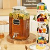 Bululuo 2 Gallon Glass Drinks Dispenser for Parties, Beverage Dispenser