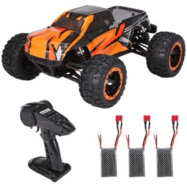 GoolRC 16889A Pro RC Cars, 1:16 Scale Remote Control Car, 4WD 45KM/H High Speed Brushless Motor RC Truck, 2.4GHz All Terrains Off-Road Electric Toy Vehicle with 3 Batteries for Kids and Adults