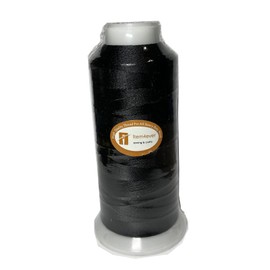 UV Resistant Polyester Thread for Outdoor Leather Upholstered (Large, Black)
