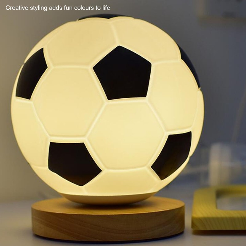 Soccer 3D Lamp Night Light with Remote Control Timer Soft