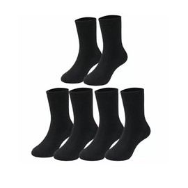 SOHOBABY™ SIX Pairs Boys Girls Unisex Plain Black Thermal Winter Ankle Socks (UK, Age, 2 Years, 4 Years, Regular, Black)