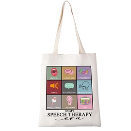 LEVLO Speech Therapy SLP Gift Bag Speech Therapist Thank You Gift Speech Pathology Pathology, Speech Therapy Era Tote Bag 1, L